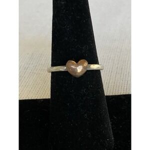 Silpada 925 Sterling Silver Rose Gold Tone Heart Ring Size 6.75 Vintage